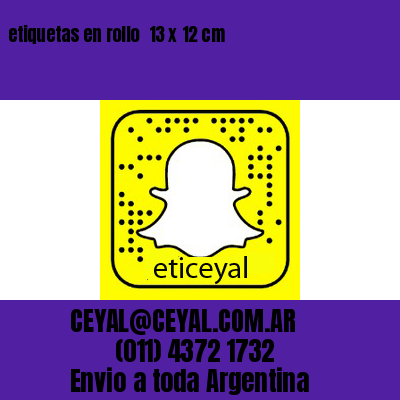 etiquetas en rollo  13 x 12 cm