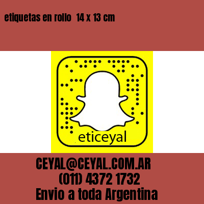 etiquetas en rollo  14 x 13 cm