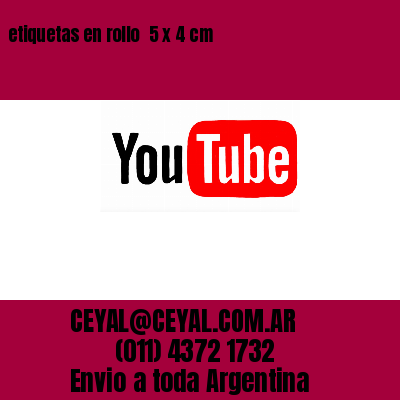 etiquetas en rollo  5 x 4 cm