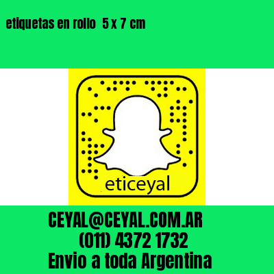etiquetas en rollo  5 x 7 cm