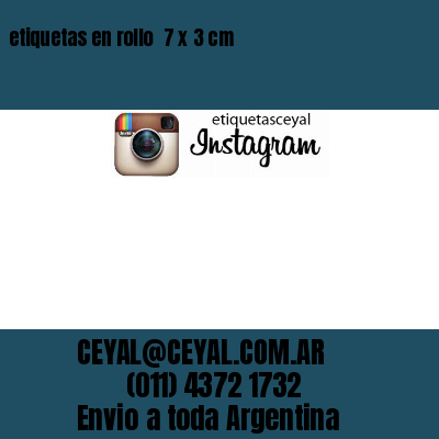 etiquetas en rollo  7 x 3 cm