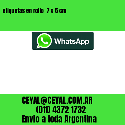 etiquetas en rollo  7 x 5 cm