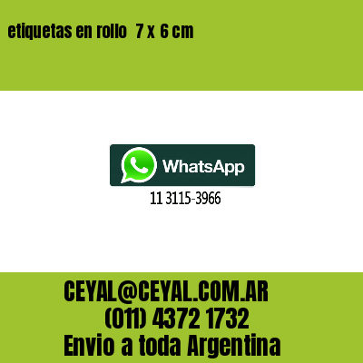 etiquetas en rollo  7 x 6 cm