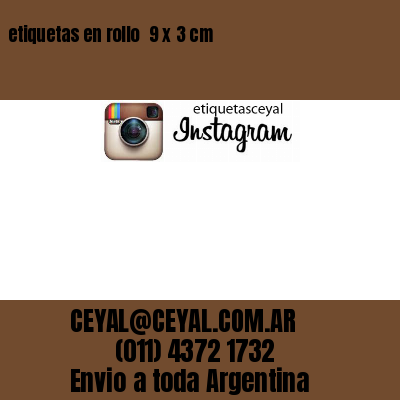 etiquetas en rollo  9 x 3 cm