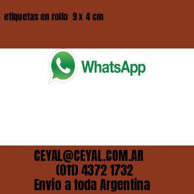 etiquetas en rollo  9 x 4 cm