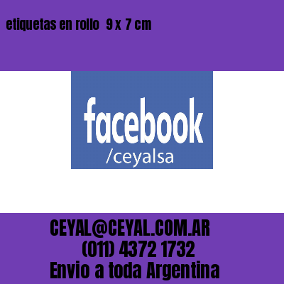 etiquetas en rollo  9 x 7 cm