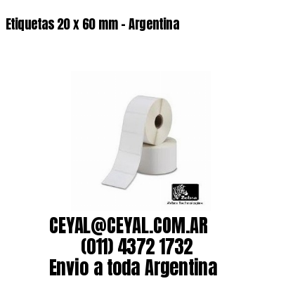Etiquetas 20 x 60 mm – Argentina