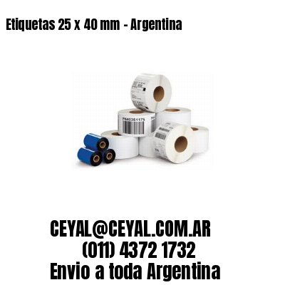 Etiquetas 25 x 40 mm – Argentina
