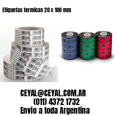 Etiquetas termicas 20 x 100 mm