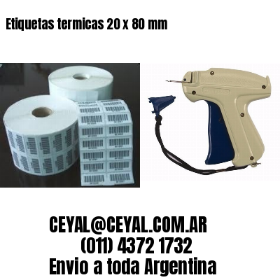 Etiquetas termicas 20 x 80 mm