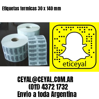 Etiquetas termicas 30 x 140 mm