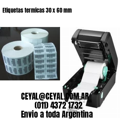 Etiquetas termicas 30 x 60 mm