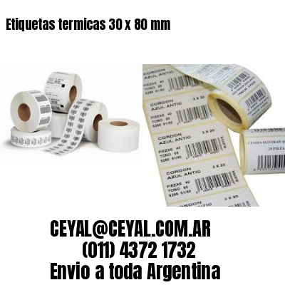 Etiquetas termicas 30 x 80 mm