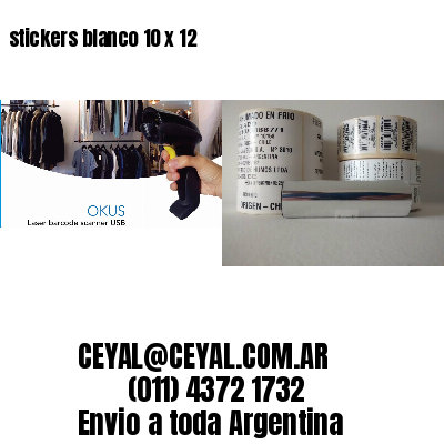 stickers blanco 10 x 12