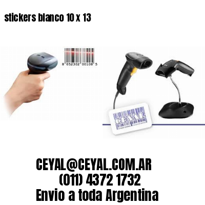 stickers blanco 10 x 13