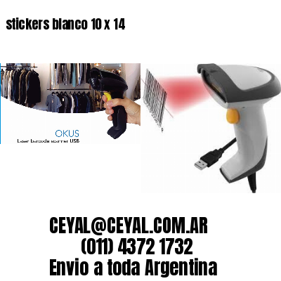 stickers blanco 10 x 14
