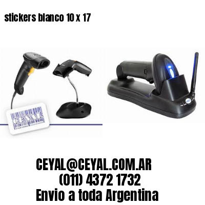 stickers blanco 10 x 17