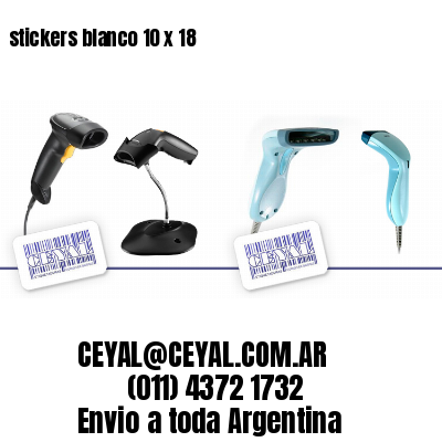 stickers blanco 10 x 18