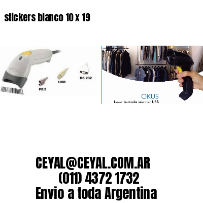 stickers blanco 10 x 19