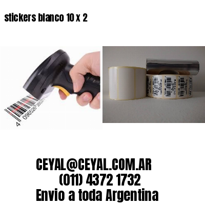 stickers blanco 10 x 2