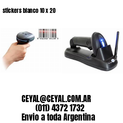 stickers blanco 10 x 20