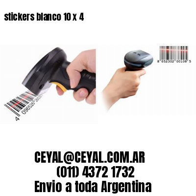 stickers blanco 10 x 4