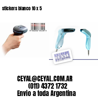 stickers blanco 10 x 5