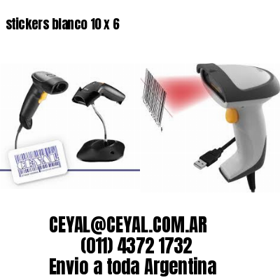 stickers blanco 10 x 6