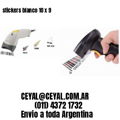 stickers blanco 10 x 9