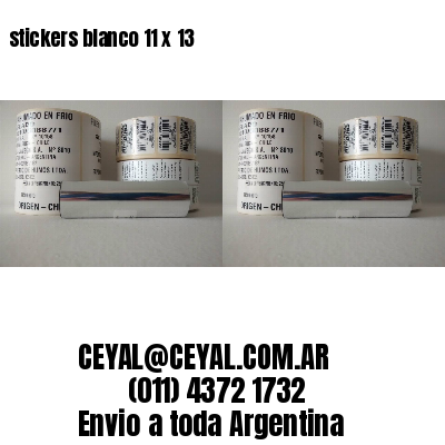 stickers blanco 11 x 13