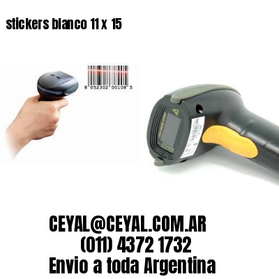 stickers blanco 11 x 15