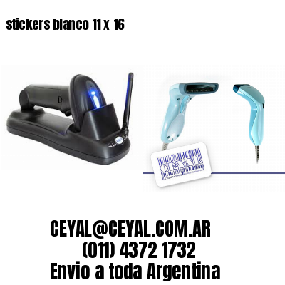 stickers blanco 11 x 16