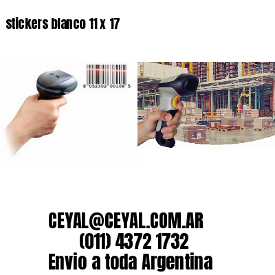 stickers blanco 11 x 17