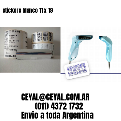 stickers blanco 11 x 19