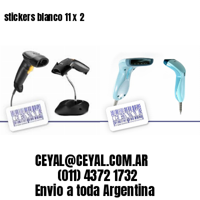 stickers blanco 11 x 2