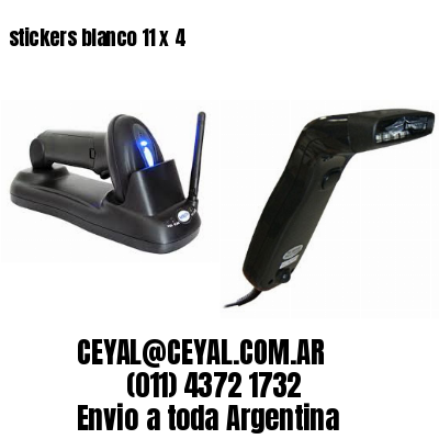 stickers blanco 11 x 4