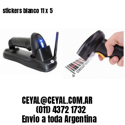 stickers blanco 11 x 5
