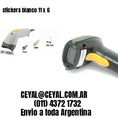 stickers blanco 11 x 6
