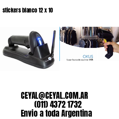 stickers blanco 12 x 10