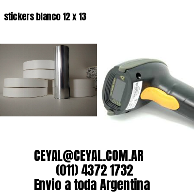 stickers blanco 12 x 13