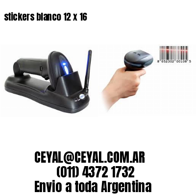 stickers blanco 12 x 16