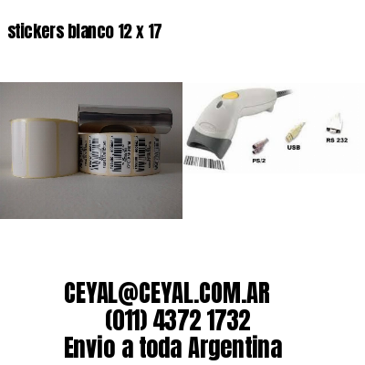 stickers blanco 12 x 17