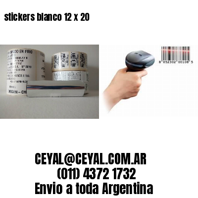 stickers blanco 12 x 20