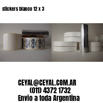 stickers blanco 12 x 3