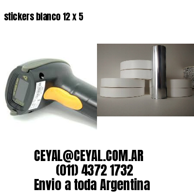 stickers blanco 12 x 5