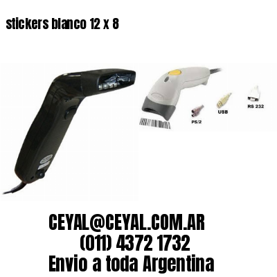 stickers blanco 12 x 8