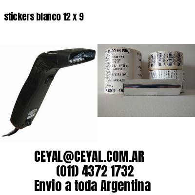 stickers blanco 12 x 9