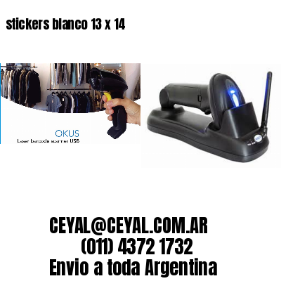 stickers blanco 13 x 14