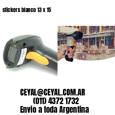 stickers blanco 13 x 15
