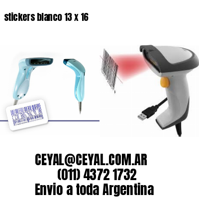 stickers blanco 13 x 16